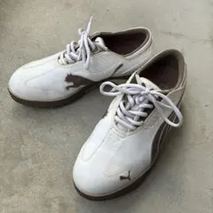 プーマ idCELL ゴルフシューズ 白/ベージュ