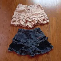 メゾピアノ フリルショートパンツ 2点セット