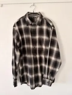 ヴィンテージ風　オンブレチェックシャツ
