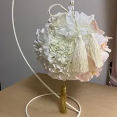 ハンドメイド ウェディング ブーケ 球形 ボールブーケ和装
