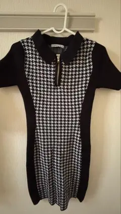 LIP SERVICE 　シェーディングラインハーフZIPワンピース