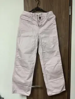 ユニクロ　バギージーンズ　ピンク　24インチ