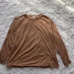 H&M 長袖シアーカットソー ブラウン XL