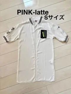 PINK-latte 半袖 シースルーロングカーディガン S/160