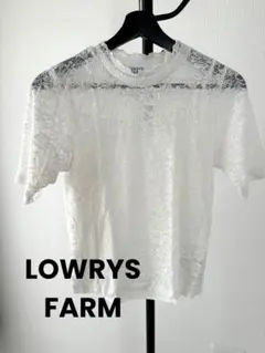 LOWRYS FARM レースハイネックキャミソールSET[半袖]