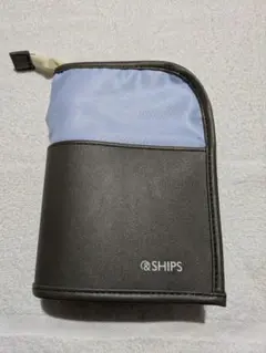 小物入れ ポーチ ブラウン ライトブルー