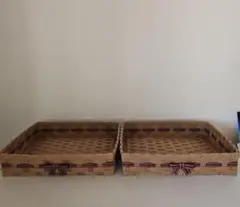 エコクラフト　色違い収納かご2個セット