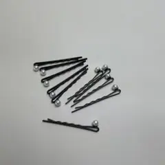 黒パール装飾ヘアピンセット