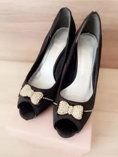 バニティビューティー　パーティー　オープントゥ　パンプス