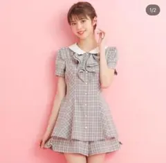 Secret Honeyフリル付きチェック柄セットアップ