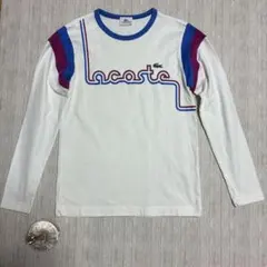 LACOSTE ラコステスポーツ 長袖Tシャツ サイズ2 ロゴプリント ホワイトのサムネイル