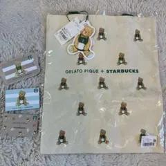 GELATO PIQUE + STARBUCKS トートバッグとカードセット