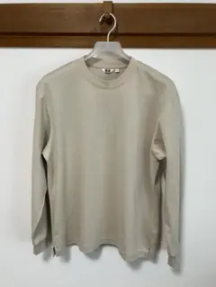 ユニクロU エアリズムコットンクルーネックTシャツ ナチュラル L 男女兼用