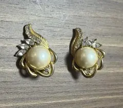 【美品】ヴィンテージ パール イヤリング ゴールド