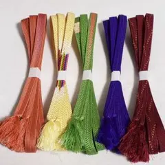 藤*び様 (0630)帯締め 5点 まとめ売り 帯紐 着物 和装 小物