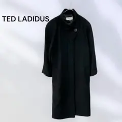 テッドラピドス☆カシミヤコート☆ロング☆比翼ボタン☆黒☆