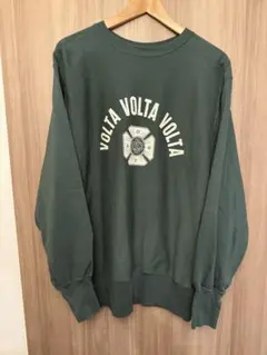 サイズ5 シオタ スビンコットン 30/10裏毛 長袖スウェットシャツ グリーン