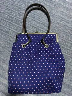 AYANOKOJI 【受注生産品】がま口トートバッグ【帆布・唐草/水玉】 AYANOKOJI 【受注生産品】がま口トートバッグ【帆布・唐草/水玉