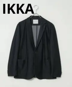 【美品】ikka イッカ 春夏 テーラードジャケット ブラック系 M