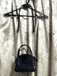 クロコダイル風エンボス ミニバッグ