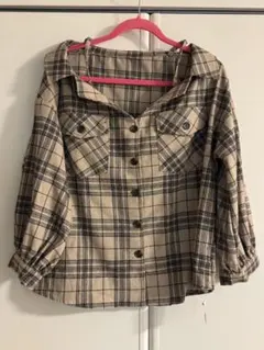 チェック柄シャツ M