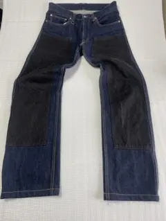 LEE デニム カーゴ ダブルニー パッチワーク ヒッコリー でかポケット