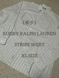 RUGBY RALPH LAREN ストライプ シャツ XL ブルー サックスのサムネイル