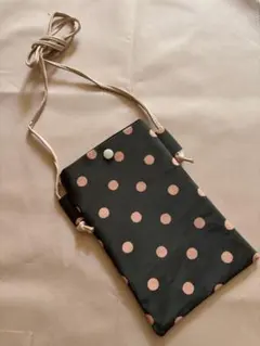 キャスキッドソン　ドットラミネート　スマホショルダー　ハンドメイド