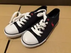 ポロ　POLO ラルフローレン　ネイビー　スニーカー　靴　22.5センチ