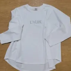 L'AUBE ロゴプリント スウェット ホワイト M-Lのサムネイル