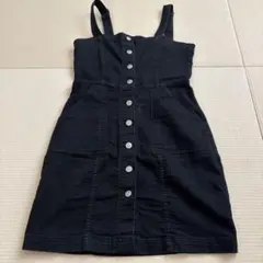 H&M サロペットスカート　ジャンパースカート　XS 黒
