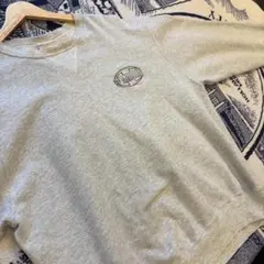 90s〜00s champion ワンポイント刺繍ロゴスウェット Vガゼット L