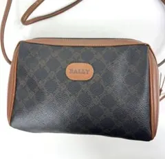 BALLY バリー バッグ ショルダーバッグ レザー PVC ロゴ 総柄 茶