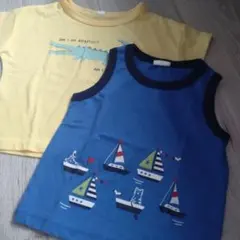 ベビーTシャツ＆タンクトップ　2点セット　80cm
