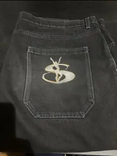 yapsale ブラックデニムパンツ XL