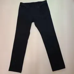 【TK】THE SHOP TK　暖パン　裏起毛　ストレッチスキニーパンツ　黒