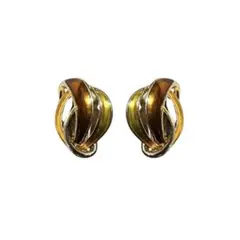 イギリス現地購入　vintage ゴールド ツイストデザイン イヤリング