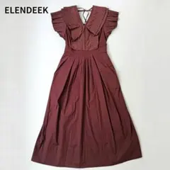 美品✨ エレンディーク ミルフィーユプリーツワンピース オケージョン 結婚式 e