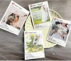 インスタ風　エスコートカード　席札　結婚式　ウェディング　席次表