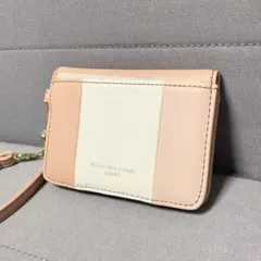 【新品】JOUET リール付き パスケース 二つ折り 定期ICカード ピンク