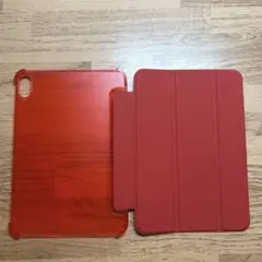 iPad mini 6/7ケース カバー レッド 赤色 手帳型