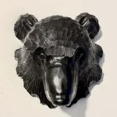木彫り 熊 壁掛け オブジェ アイヌ風 民芸品 アート 彫刻 インテリア　北海道