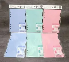 amifa　A5　カスタムノート　リフィル　シール台紙　5枚入り　3色×2セット