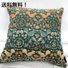 点と線 クッション　ten to sen　刺繍 リスノモリ　グリーン　新品未使用