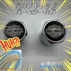 ハーレー　エアバルブ　キャップ　カスタム　ドレスアップ　バー&シールド　シルバーのサムネイル