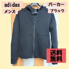 adidas パーカー ブラック 長袖 ロゴ フード メンズ 黒