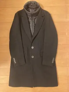 コ*ー様 HERNO ヘルノ ライナー付き チェスターコート ブラック 48 黒