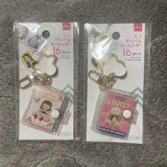 ダイソー ミニアルバムキーホルダー 16ポケット ハートリング 星リング セット