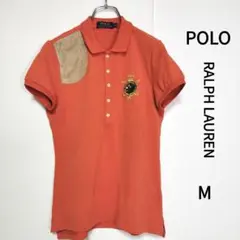 POLO オレンジ半袖ポロシャツ サイズM