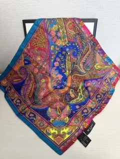 エトロ　ペイズリー柄 シルクスカーフ